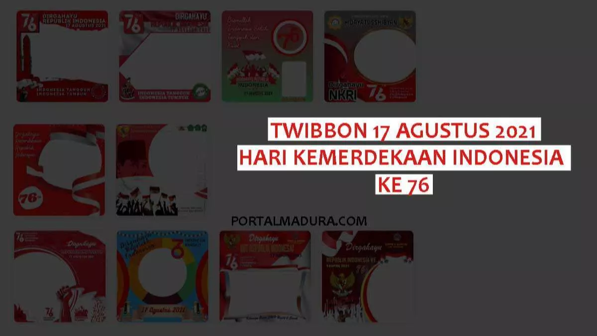 Download Twibbon 17 Agustus 2021 Hari Kemerdekaan Indonesia Gratis