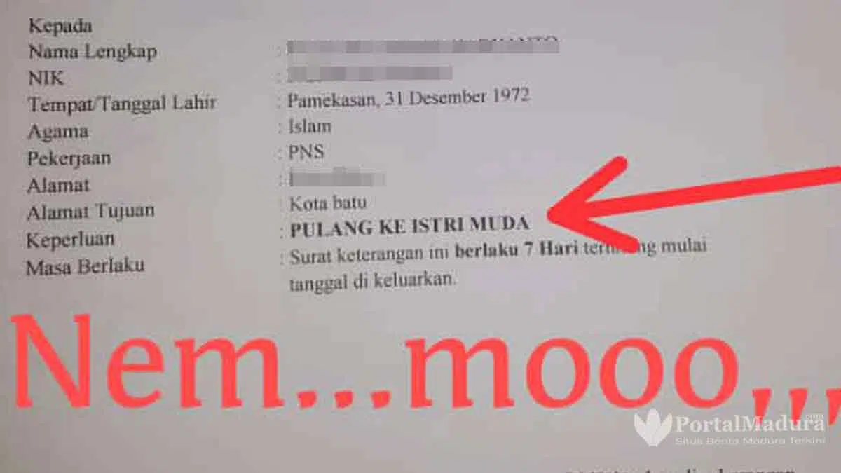 Viral SIKM ASN Pulang ke Istri Muda