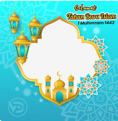 bingkai foto atau twibbon 1 muharram tahun baru islam 1443 H 2021