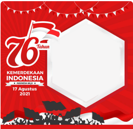 bingkai foto ucapan 17 agustus kemerdekan Indonesia 2021