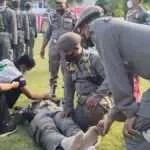 Anggota Satpol PP Sumenep Pingsan Saat Upacara Bendera HUT ke-76 Kemerdekaan RI