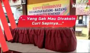 Oknum Camat Seret Bupati, "yang gak mau divaksin curi sapinya"? Videonya Viral di Sumenep