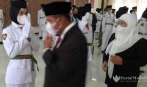 Paskibra HUT ke-76 Kemerdekaan Ri di Sumenep Dikukuhkan