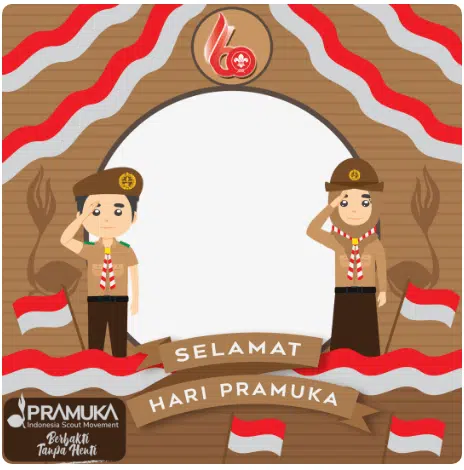 Twibbon Hari Pramuka Ke 60 Tanggal 14 Agustus 2021
