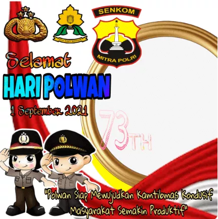 Kumpulan Twibbon Hari Polwan Ke 73 - Portalmadura.com Twibbon-HUT-Polwan-ke-73