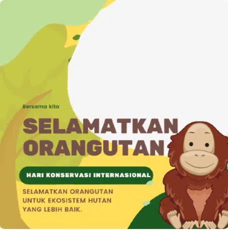 Twibbon Hari Orangutan Internasional Atau International Orangutan Day