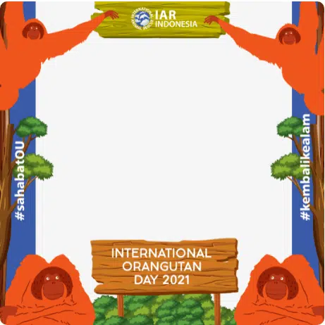 Twibbon Hari Orangutan Internasional Atau International Orangutan Day