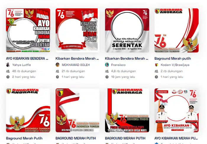 Twibbon kibarkan Bendera Merah Putih serentak