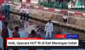 Unik, Warga Sumenep Gelar Upacara di Kali Marengan Indah