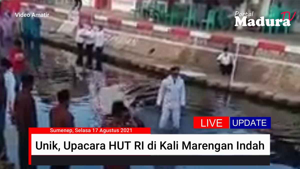 Unik, Warga Sumenep Gelar Upacara di Kali Marengan Indah