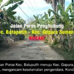 [LIVE] Kondisi Jalan Poros Penghubung Kecamatan Batuputih menuju Gapura Sumenep Rusak!
