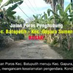 [LIVE] Kondisi Jalan Poros Penghubung Kecamatan Batuputih menuju Gapura Sumenep Rusak!