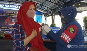Hari Lalu Lintas Bhayangkara ke-66, Satlantas Polres Sumenep Berbagi