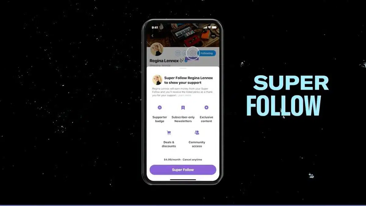 Super Follows Twitter