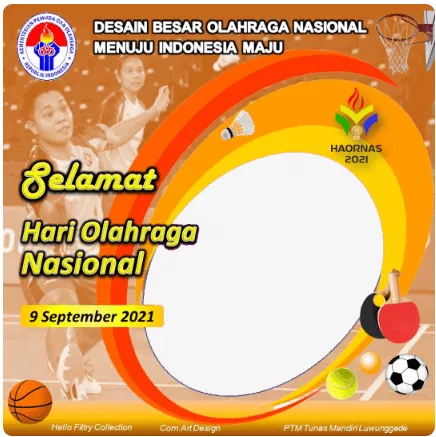 Kumpulan Twibbon Hari Olahraga Nasional Ke-37 9 September 2021 - Portalmadura.com Twibbon Hari Olahraga Nasinoal 2021