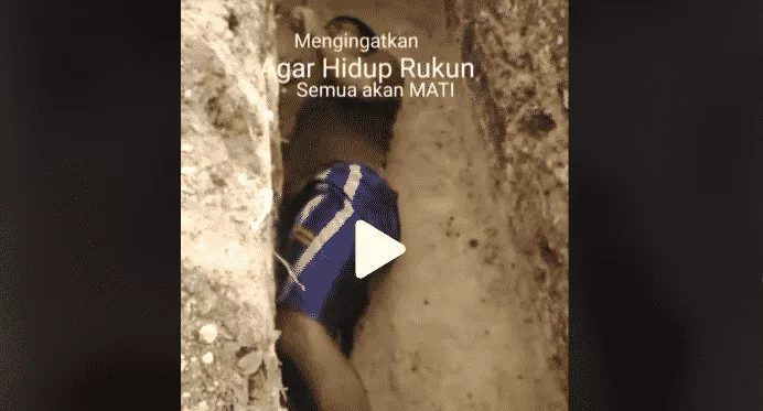 Video Pria Ini Viral, Ajak Hidup Rukun dari Liang Lahat