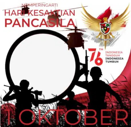 Download Bingkai Foto Hari Kesaktian Pancasila 2021