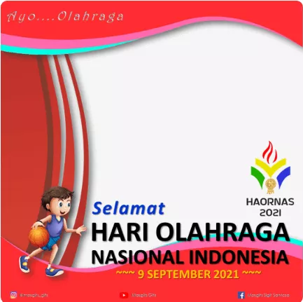 Kumpulan Twibbon Hari Olahraga Nasional Ke-37 9 September 2021 - Portalmadura.com selamat hari olahraga nasional
