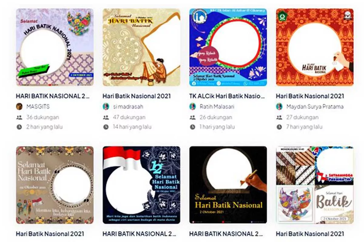 10 Link Twibbon Hari Batik Nasional 2021