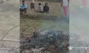 Dibakar Massa, Pria di Bangkalan Jadi Arang