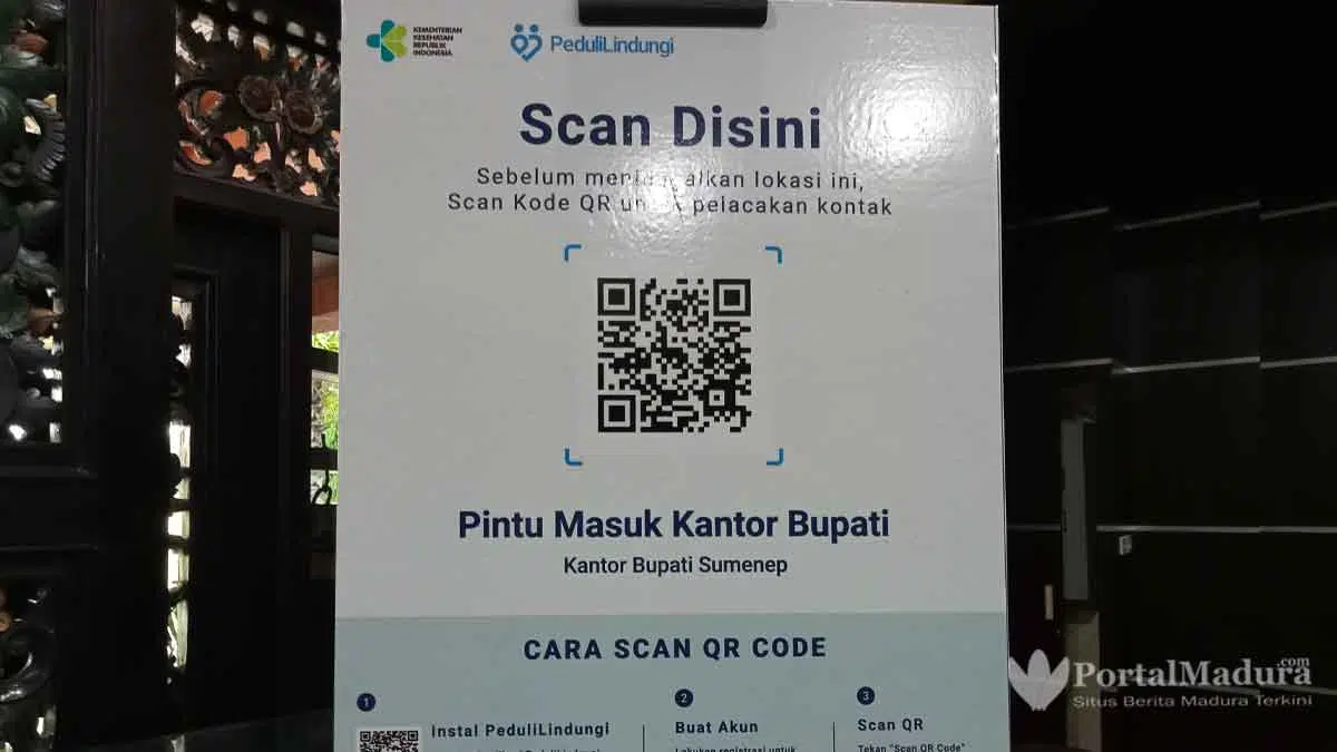 Kantor Pemkab Sumenep Terapkan Scan QR Code PeduliLindungi