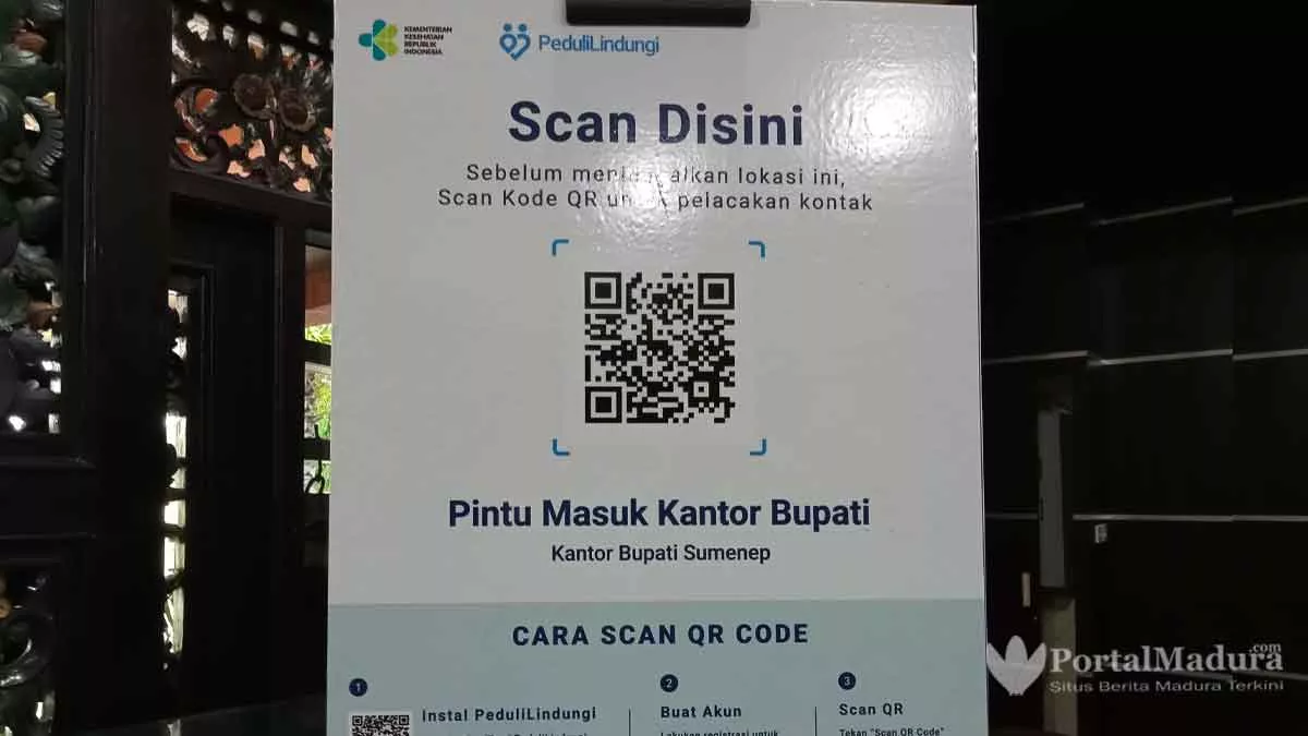 Kantor Pemkab Sumenep Terapkan Scan QR Code PeduliLindungi