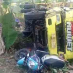 Kecelakaan di Karduluk Libatkan Dua Truk dan Pemotor