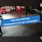 Maling Motor Terekam CCTV Milik Kantor J&T Sumenep
