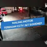 Maling Motor Terekam CCTV Milik Kantor J&T Sumenep