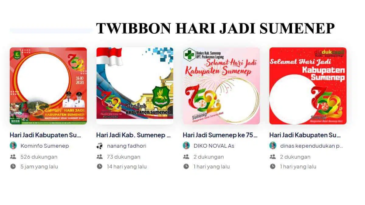 Twibbon Hari Jadi Sumenep ke 752 2021