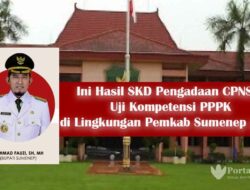 Cepat Cek Disini! Hasil SKD CPNS & Uji Kompetensi PPPK di Lingkungan Pemkab Sumenep
