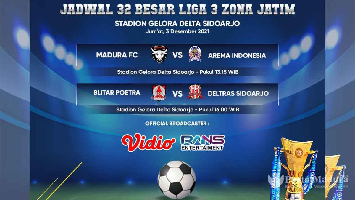 Jadwal 32 Besar Liga 3 Jatim 2021, Gunakan Stadion Gelora Delta Sidoarjo & Joko Samudro Gresik