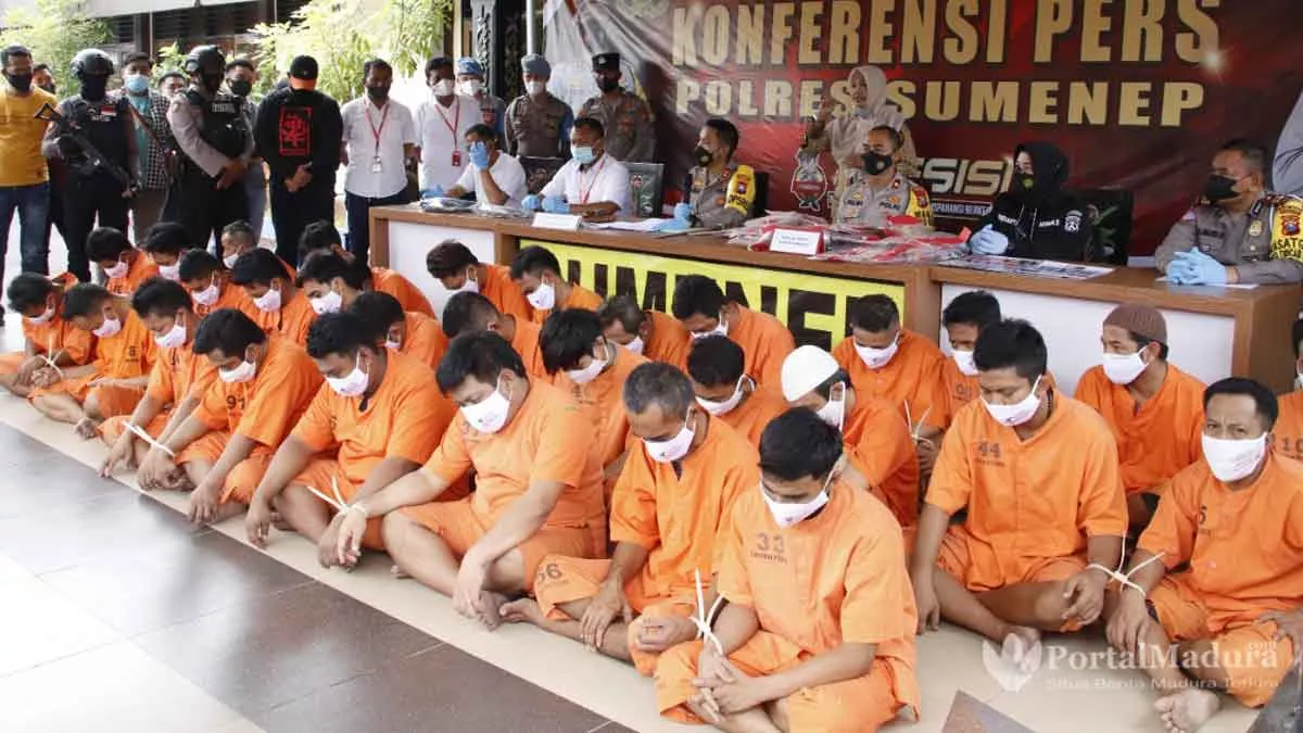 2021, Polisi Ringkus 136 Tersangka Narkotika, Sumenep Kota Dominasi Kasus