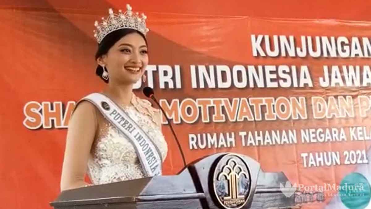 Adinda Cresheilla Putri Indonesia Jatim Kesengsem Batik Tulis Karya WBP Rutan Sumenep