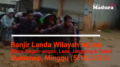 Banjir Landa Arjasa, Polisi Kangean Berjibaku Bantu Warga