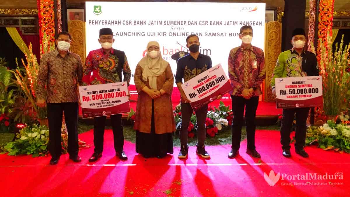 Bank Jatim Serahkan CSR dan Launching Uji Kir Online & Samsat Bunda Sumenep
