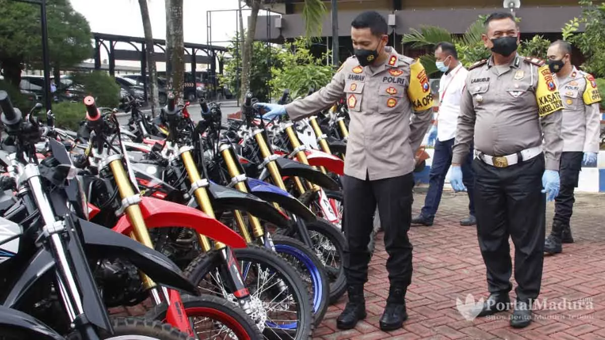 Lima Hari, 68 Motor Knalpot Brong Diamankan Polres Sumenep