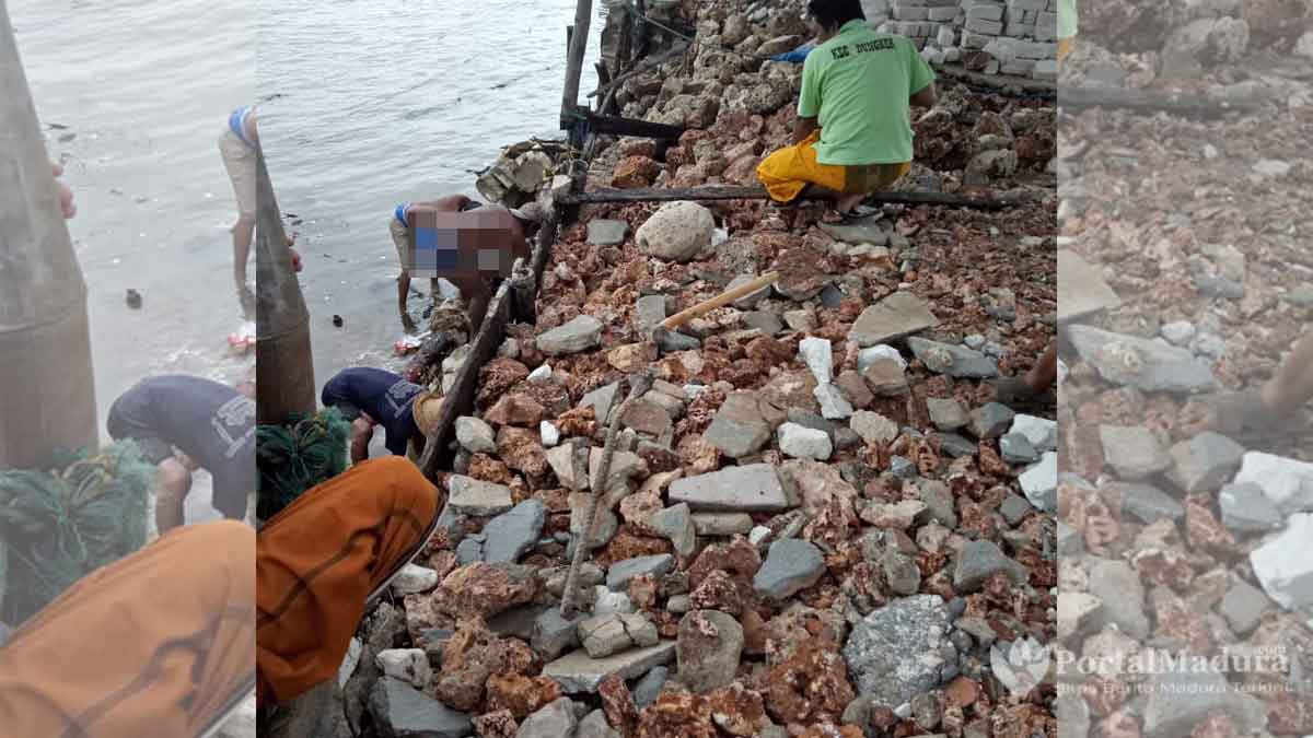 Tambat Labu Rusak dan Makam Warga Pulau Giliyang Tergerus Ombak Besar