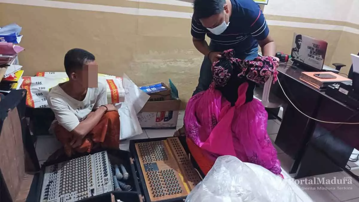Remaja Sampang Gasak Gaun Pengantin