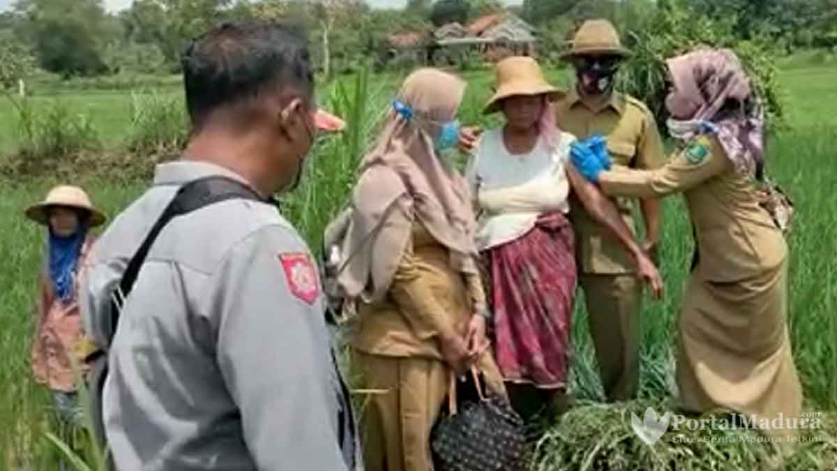 Tim Vaksinator "Terjun" ke Sawah, Akhir Januari Sumenep Ditarget Capai 70 Persen