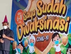 Dikemas Mirip Ulang Tahun, Vaksinasi Covid-19 Khusus Anak Terlihat Unik di Sumenep