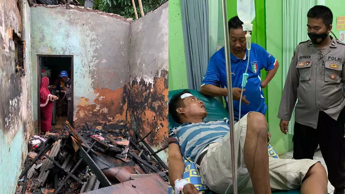 Kompor Gas Meledak, Rumah Warga Sumenep Ludes, Penghuni Luka Bakar