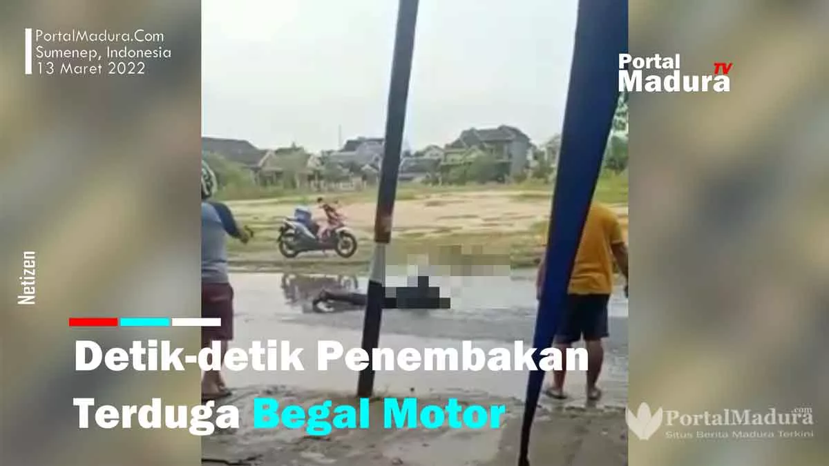 Detik-detik Polisi Lumpuhkan Terduga Begal, Full Video