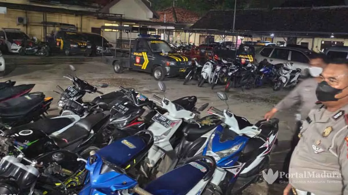 28 Motor Diamankan Polisi Sumenep dari Arena Balap Liar Jelang Buka Puasa