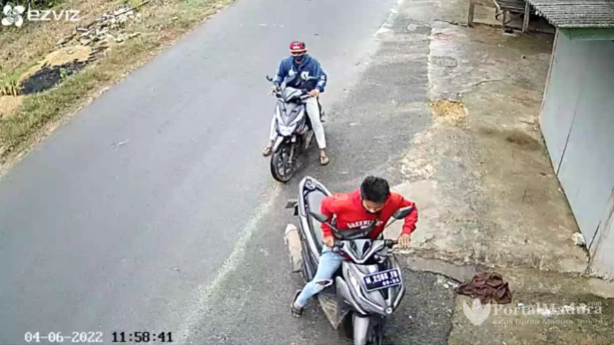 Viral Video Maling Motor Terekam CCTV di Sumenep