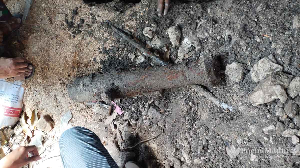 Diduga Meriam Ditemukan Warga Marengan Daya Sumenep