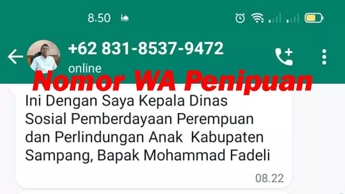 Waspada Modus Donasi Sekolah, Penipu Catut Kadinsos P3A Sampang