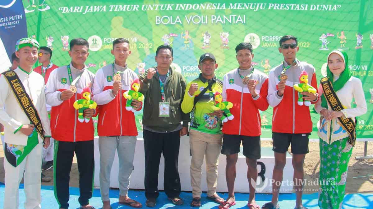 Tim bola voli pasir Sumenep di ajang Porprov Jatim 2022 (Istimewa)
