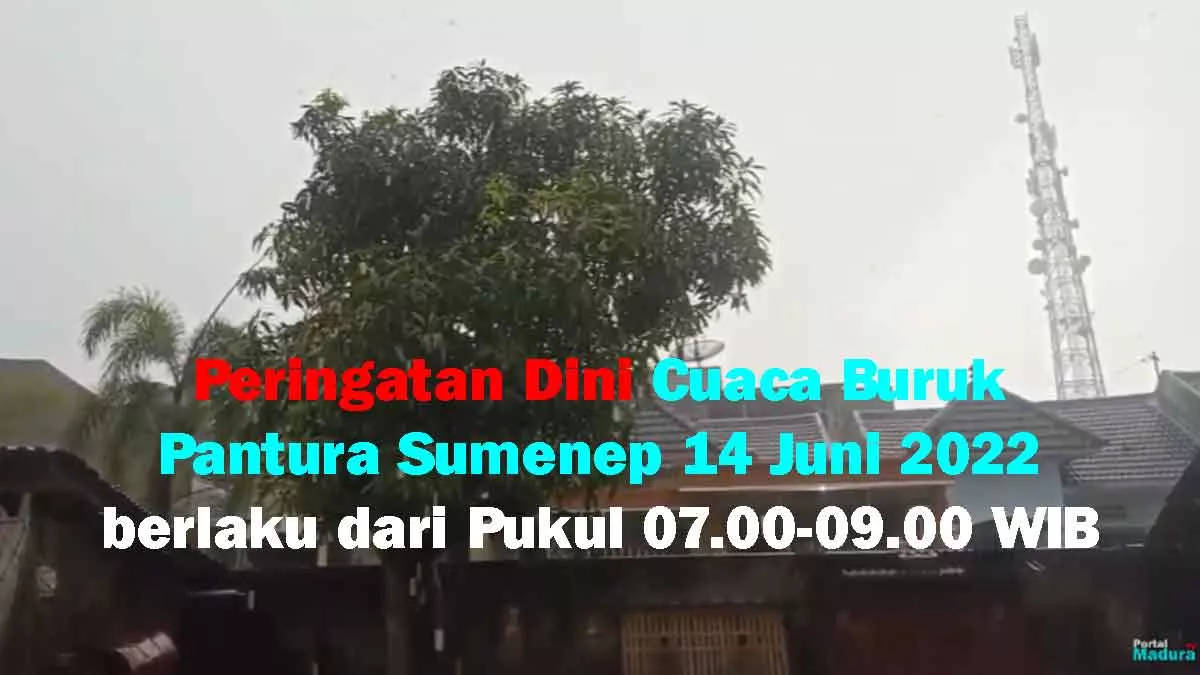 BMKG: Peringatan Dini Cuaca Buruk Pantura Sumenep 14 Juni 2022