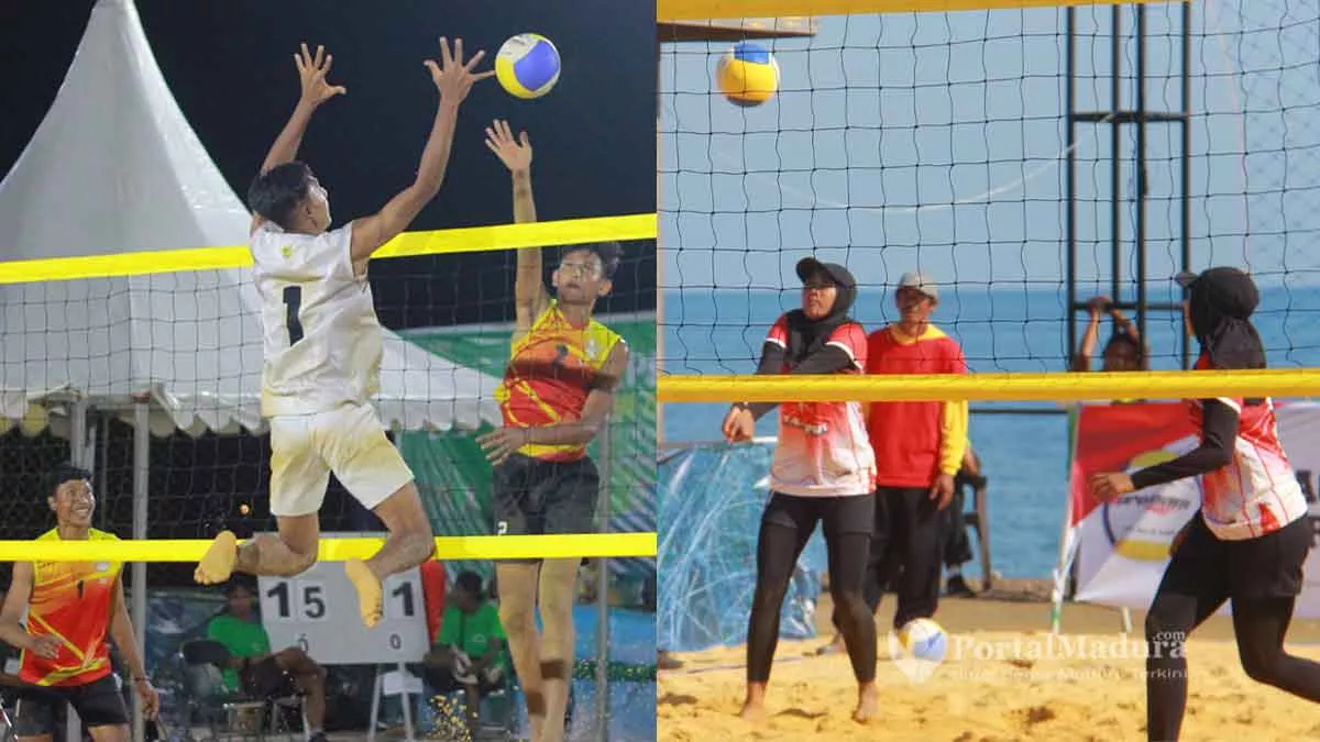 Cetak Sejarah, 4 Tim Voli Pasir asal Sumenep Lolos Semi Final Porprov Jatim 2022